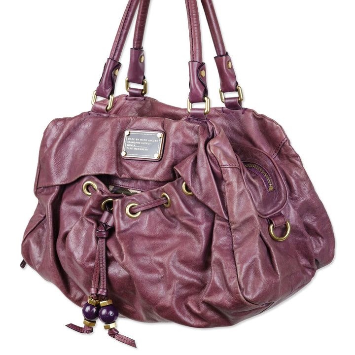 Marc by Marc Jacobs Purple Leather Top Handle Bag