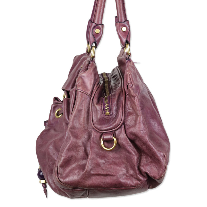 Marc by Marc Jacobs Purple Leather Top Handle Bag