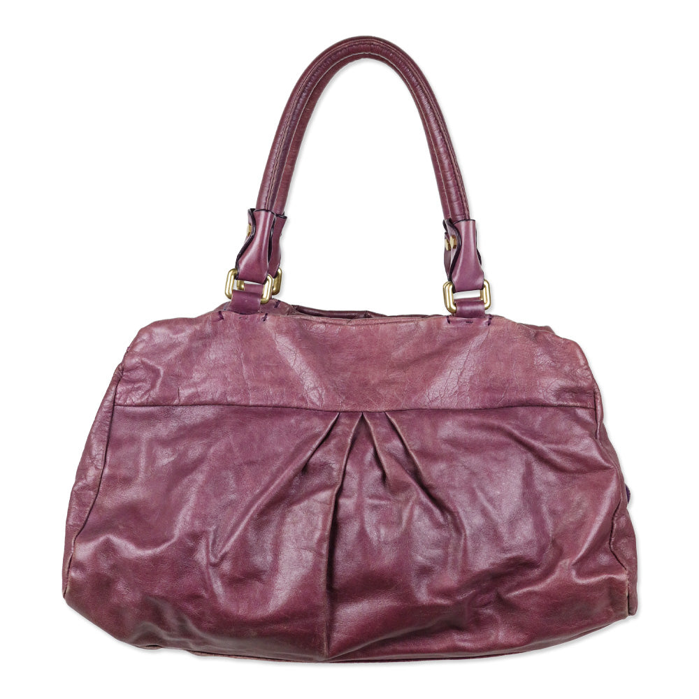 Marc by Marc Jacobs Purple Leather Top Handle Bag