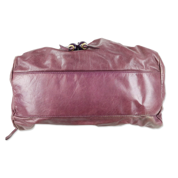 Marc by Marc Jacobs Purple Leather Top Handle Bag