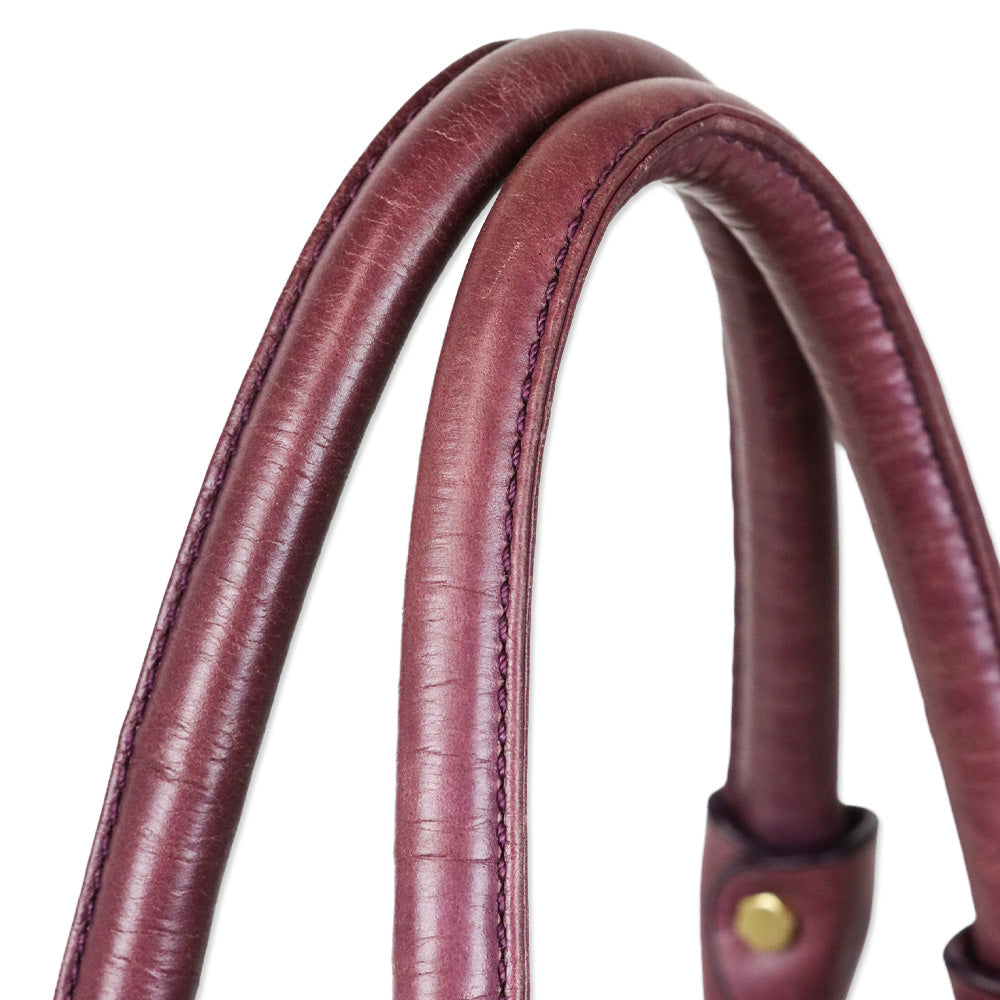 Marc by Marc Jacobs Purple Leather Top Handle Bag