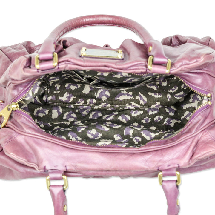 Marc by Marc Jacobs Purple Leather Top Handle Bag