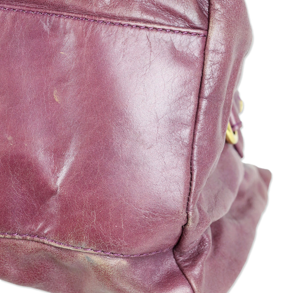 Marc by Marc Jacobs Purple Leather Top Handle Bag