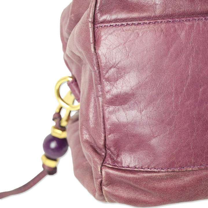 Marc by Marc Jacobs Purple Leather Top Handle Bag