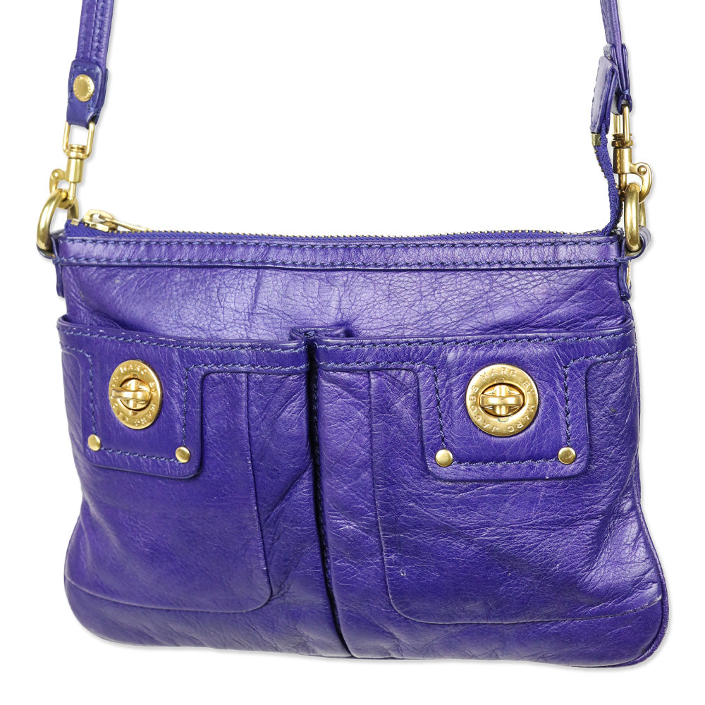 Marc by Marc Jacobs Purple Percy Totally Turnlock Crossbody Bag