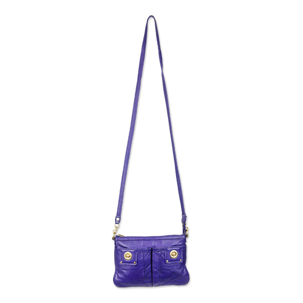 Marc by Marc Jacobs Purple Percy Totally Turnlock Crossbody Bag