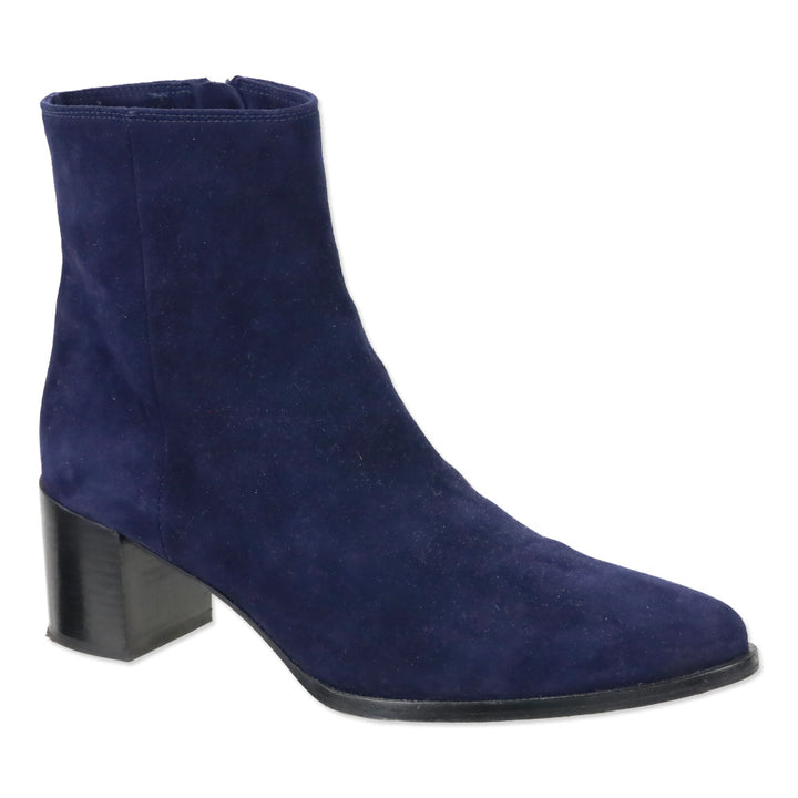 Margaux Blue Suede The Downtown Boot Ankle Boot