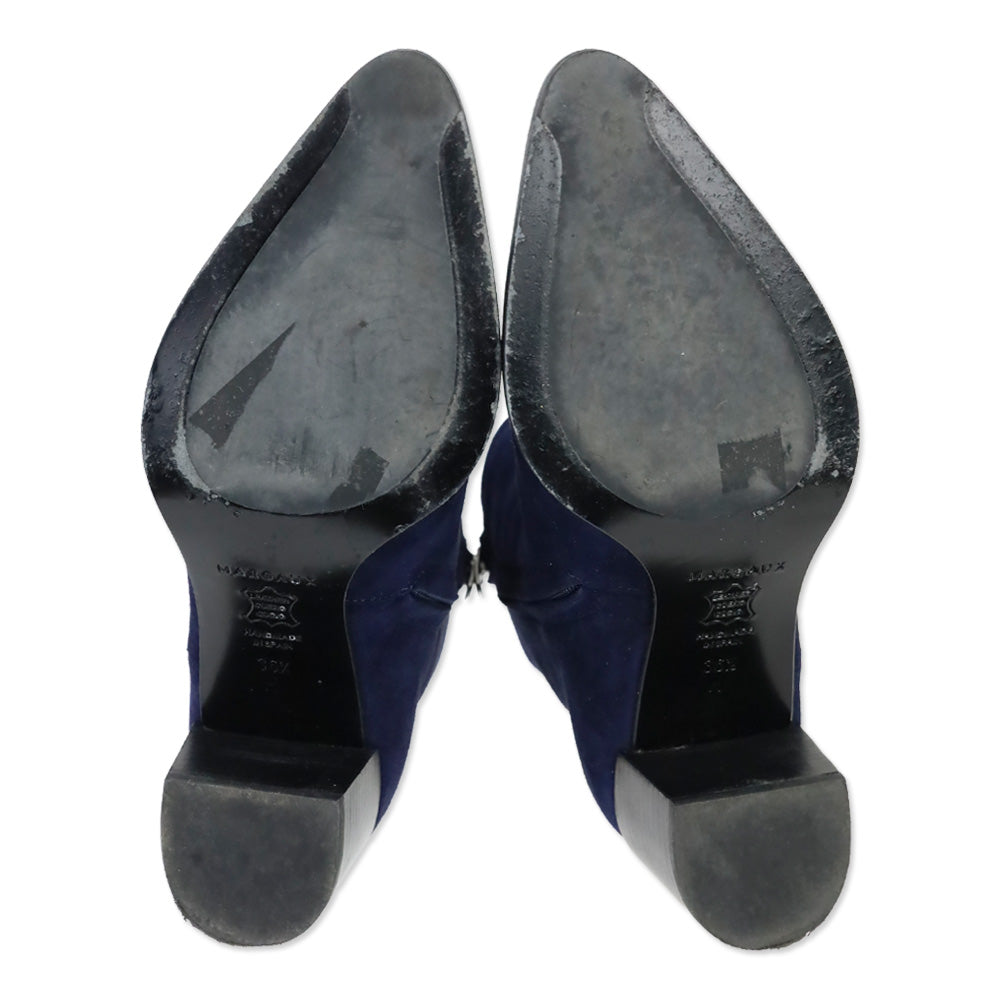 Margaux Blue Suede The Downtown Boot Ankle Boot