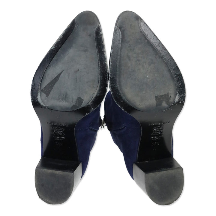 Margaux Blue Suede The Downtown Boot Ankle Boot