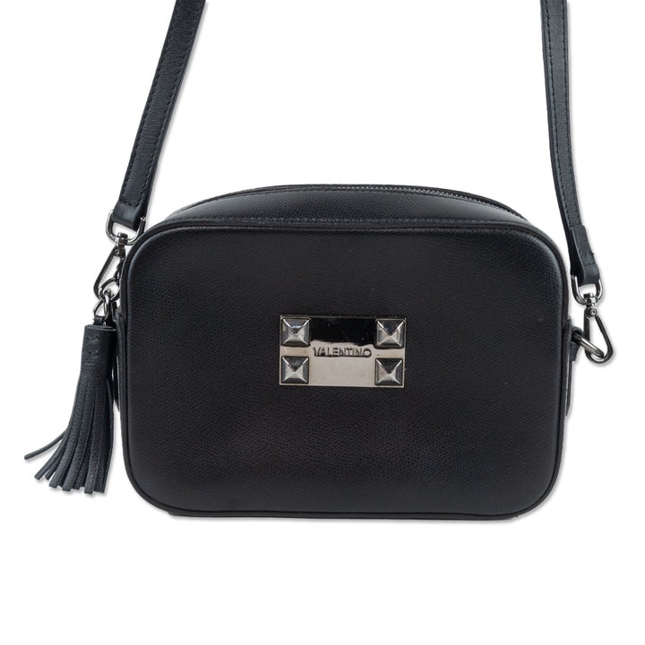 Mario Valentino Black Leather Shoulder Bag