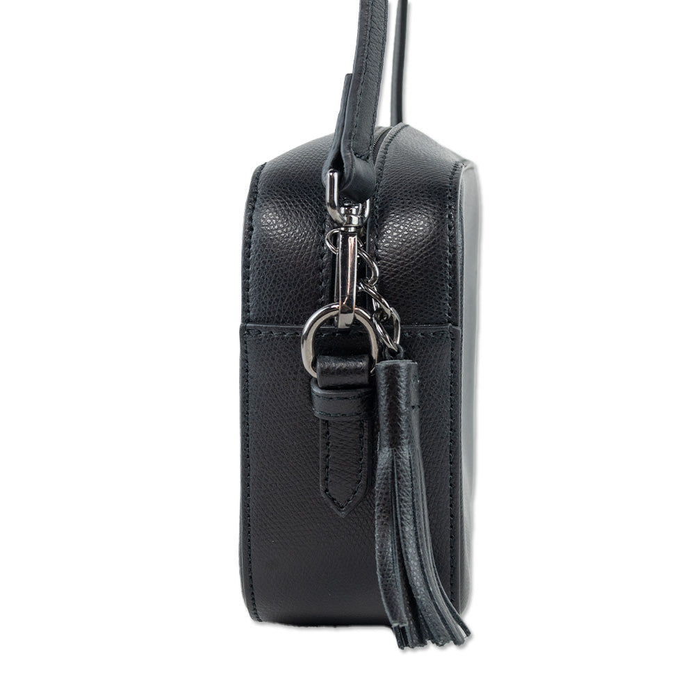 Mario Valentino Black Leather Shoulder Bag