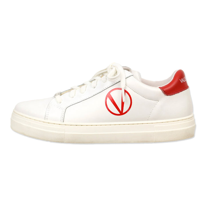 Mario Valentino White + Red Petra Sneakers