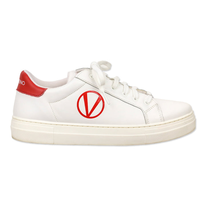 Mario Valentino White + Red Petra Sneakers