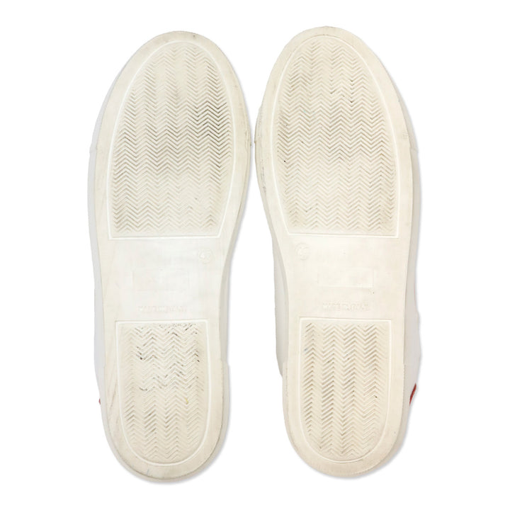 Mario Valentino White + Red Petra Sneakers