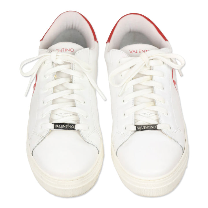 Mario Valentino White + Red Petra Sneakers