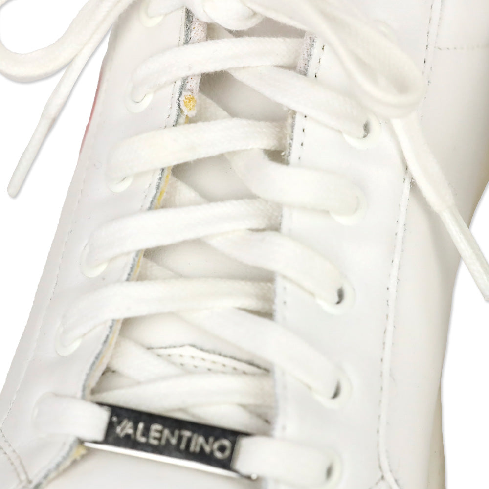 Mario Valentino White + Red Petra Sneakers