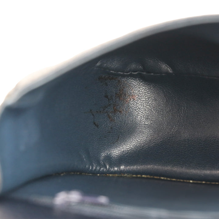 Mark Cross Navy Pebble Leather Flap Crossbody Bag