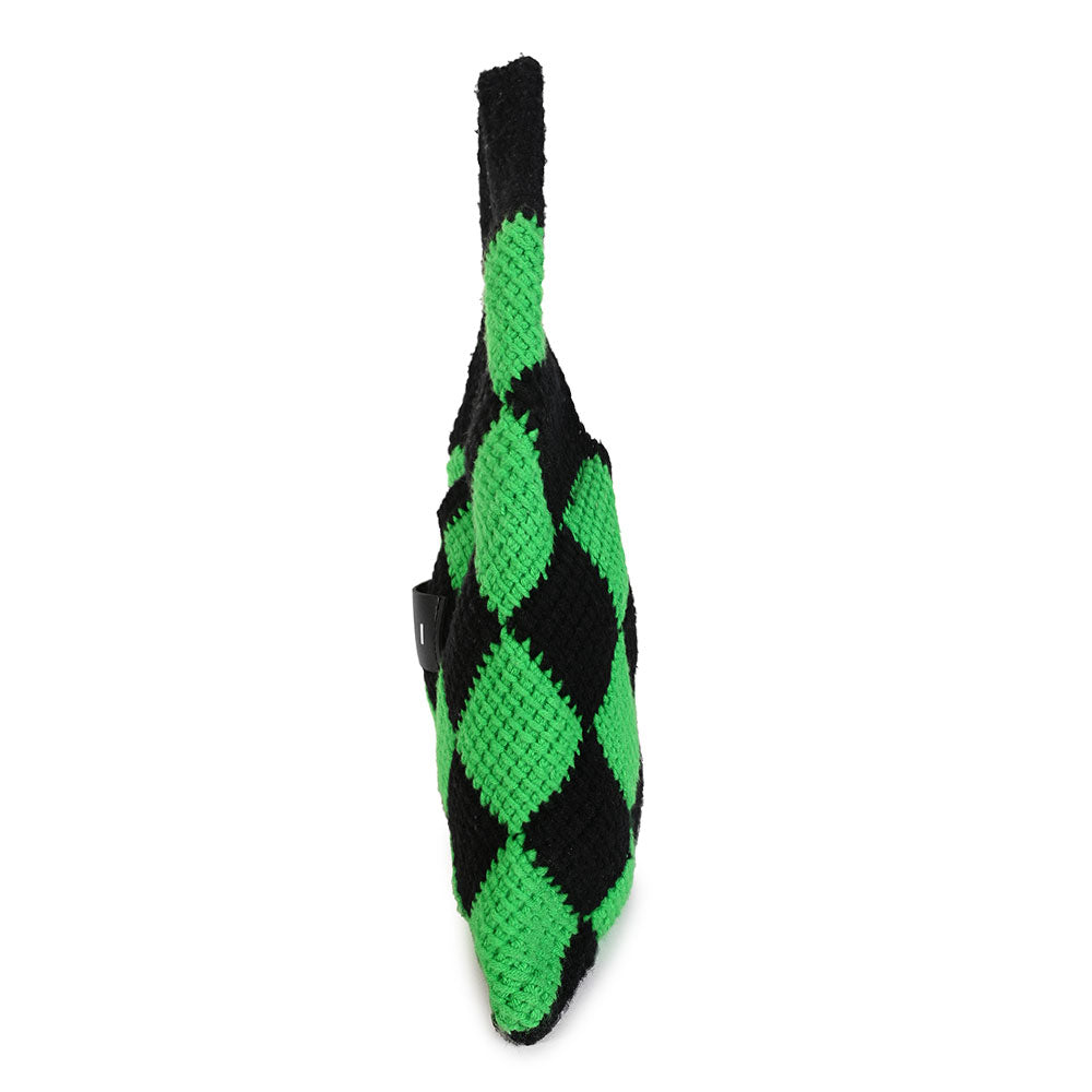 Marni Market Tech Wool Green & Black Crochet Mini Bag