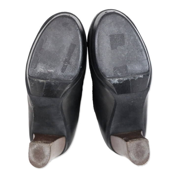 Marni Black Leather Platform Riding Booties