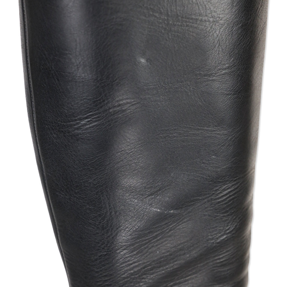 Marni Black Leather Platform Riding Booties