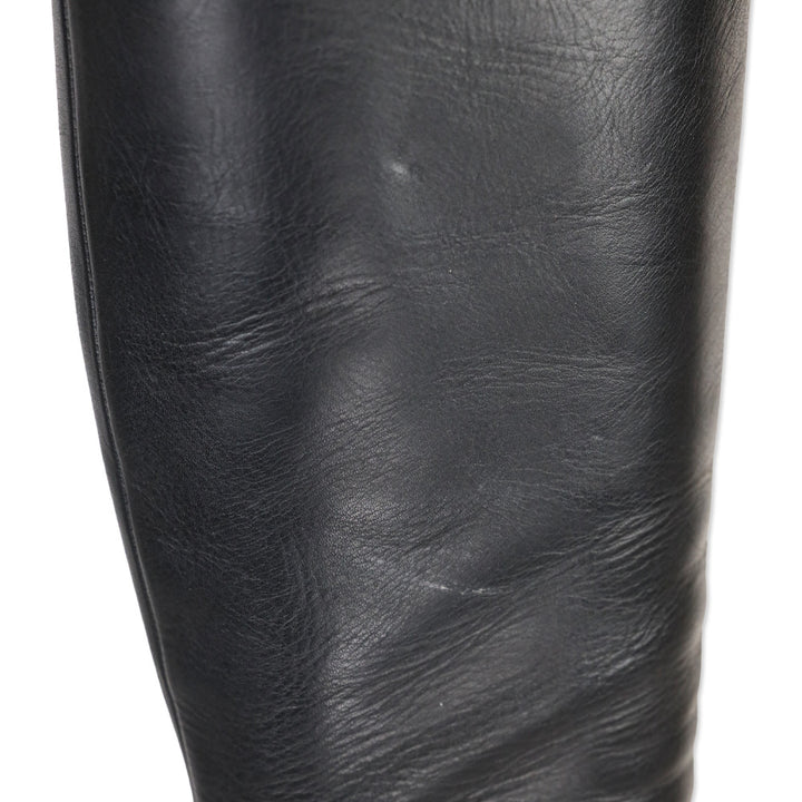 Marni Black Leather Platform Riding Booties