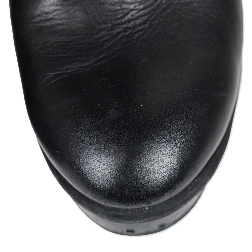 Marni Black Leather Platform Riding Booties