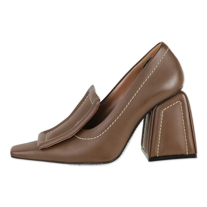 Marni Pre-Fall 2017 Brown Leather Pumps