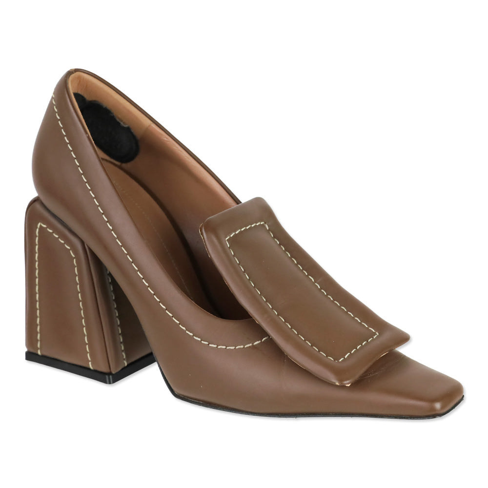 Marni Pre-Fall 2017 Brown Leather Pumps