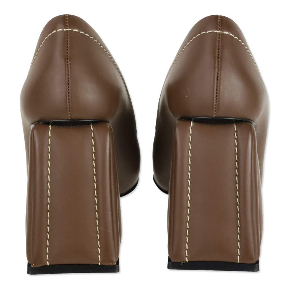 Marni Pre-Fall 2017 Brown Leather Pumps