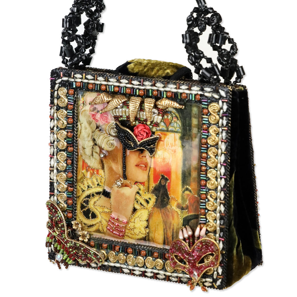 Mary Frances Be Mysterious Masquerade Beaded Handbag