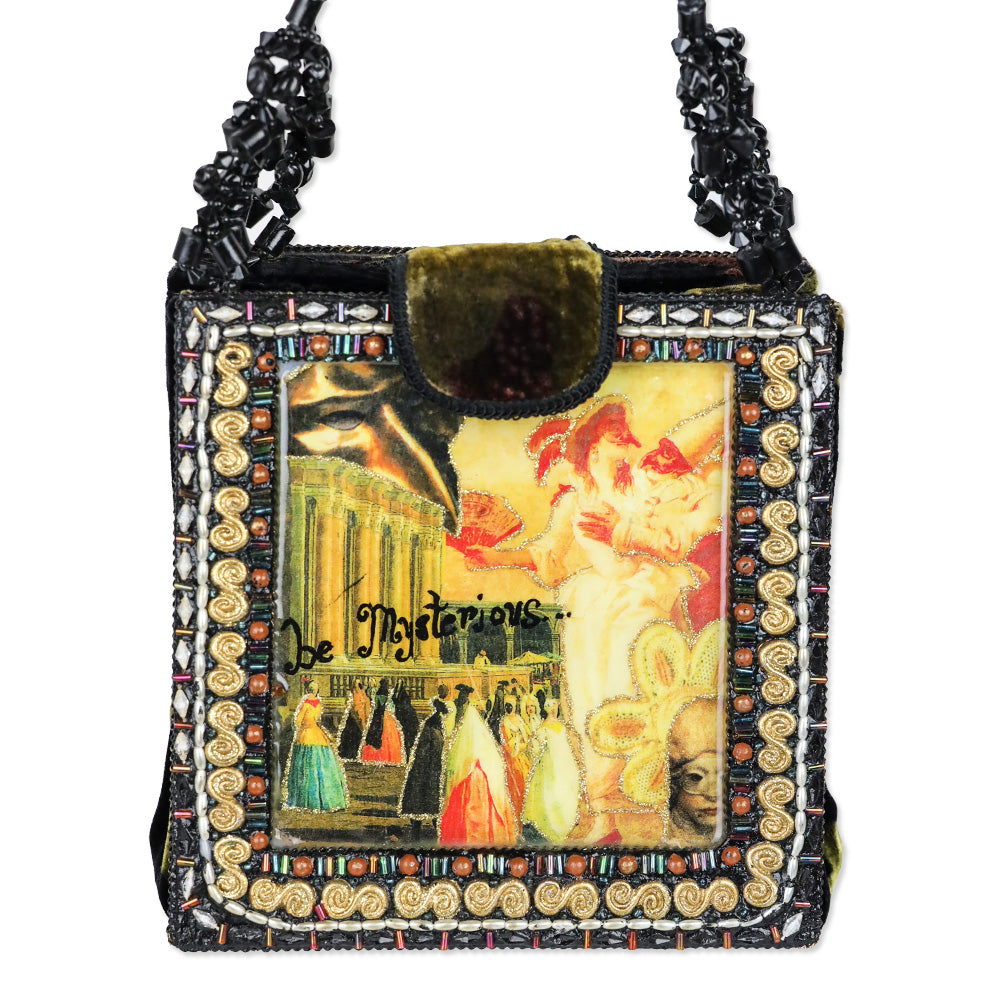 Mary Frances Be Mysterious Masquerade Beaded Handbag