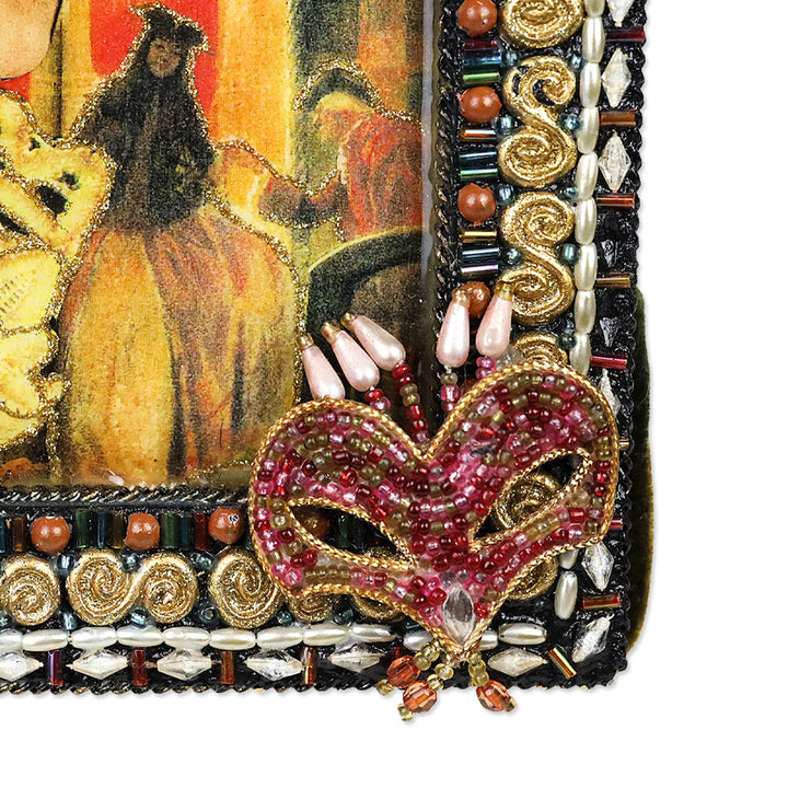 Mary Frances Be Mysterious Masquerade Beaded Handbag