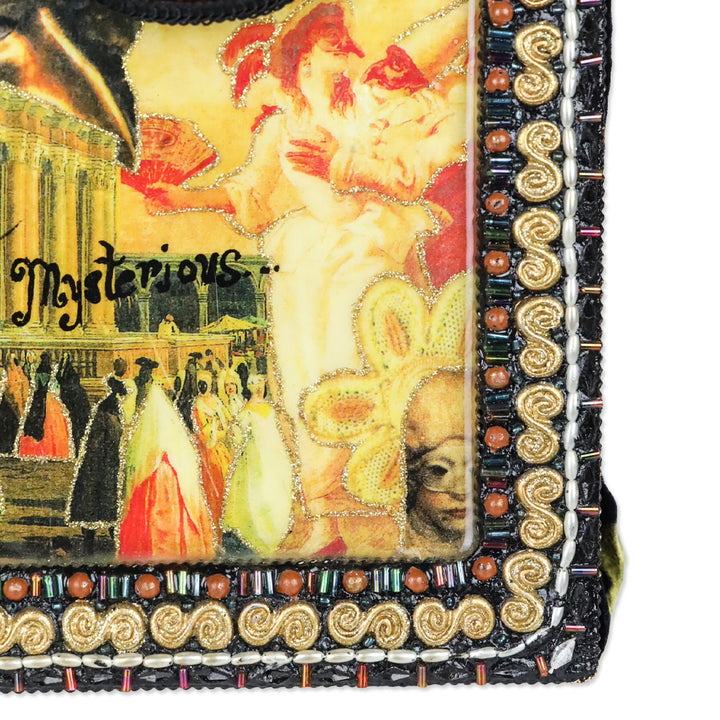 Mary Frances Be Mysterious Masquerade Beaded Handbag