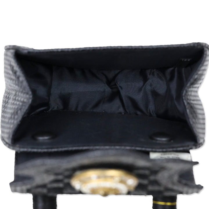 Mary Frances Black Leather Saddle Shoulder Bag