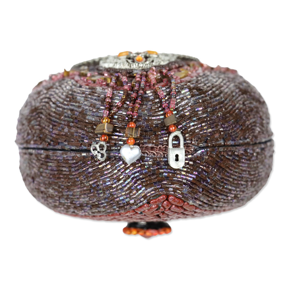 Mary Frances Razzle Dazzle Heart Beaded Handbag