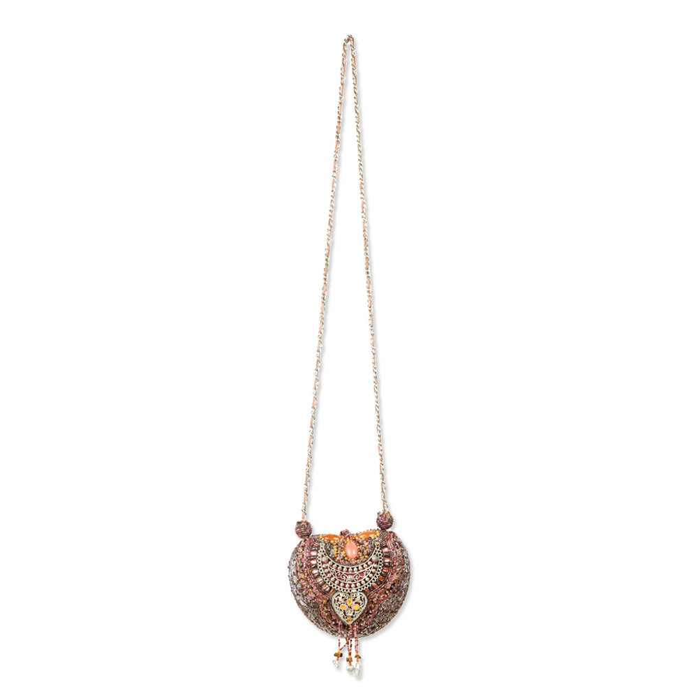 Mary Frances Razzle Dazzle Heart Beaded Handbag