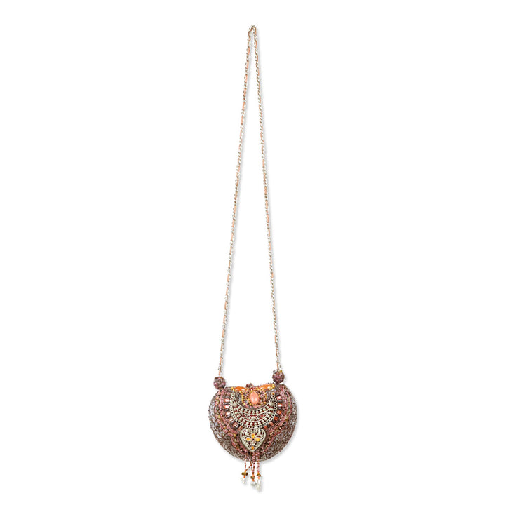 Mary Frances Razzle Dazzle Heart Beaded Handbag