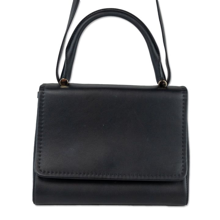 Max Mara Black Leather Ottelia J Satchel