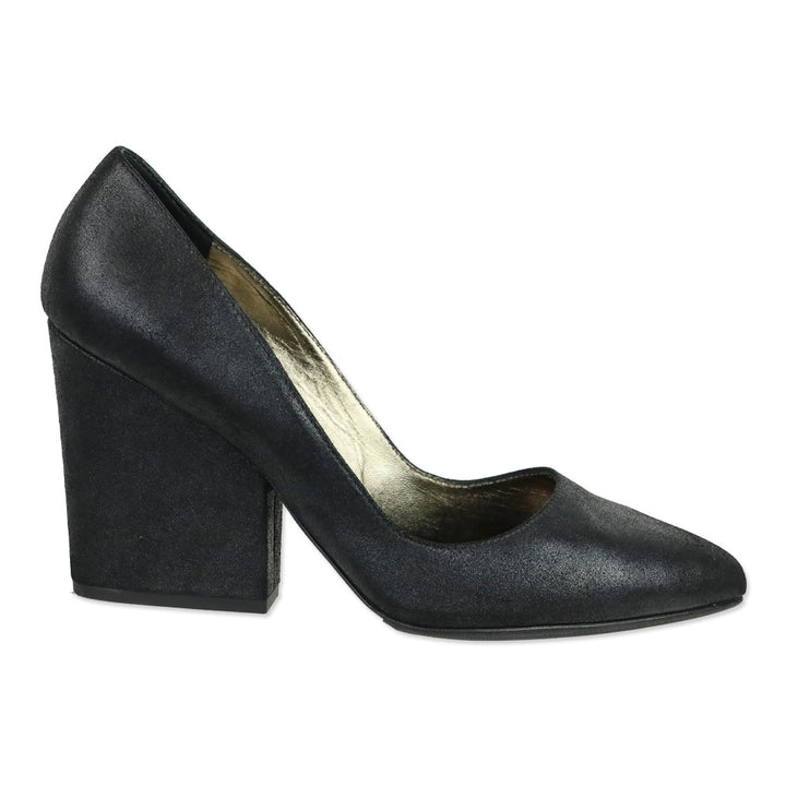 Max Mara Black Leather Pointed Toe Pumps