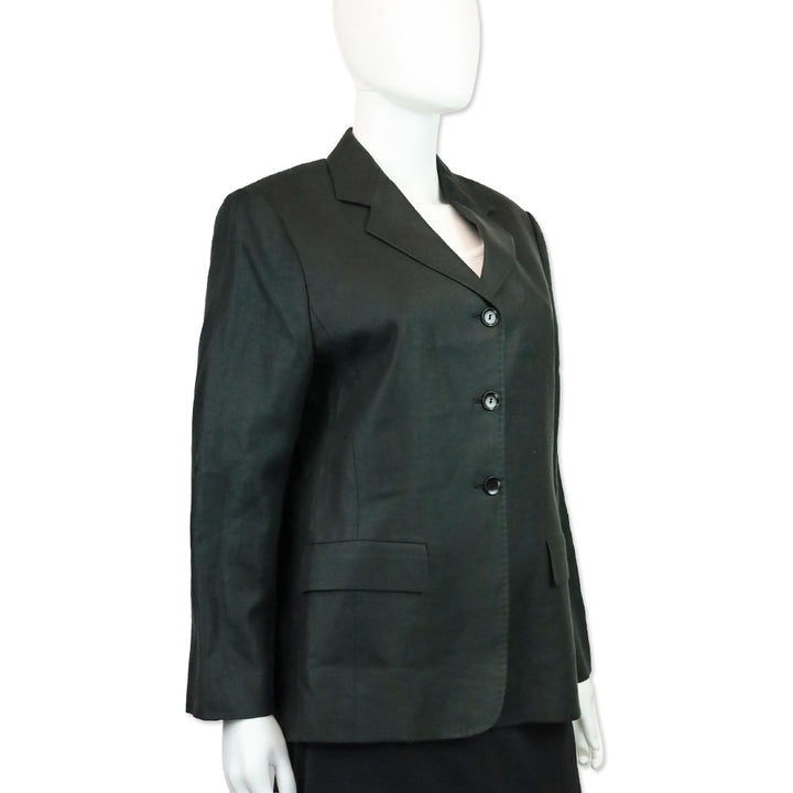 Max Mara Black Linen Blazer