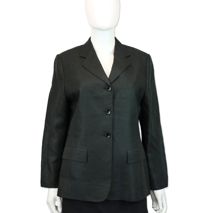Max Mara Black Linen Blazer