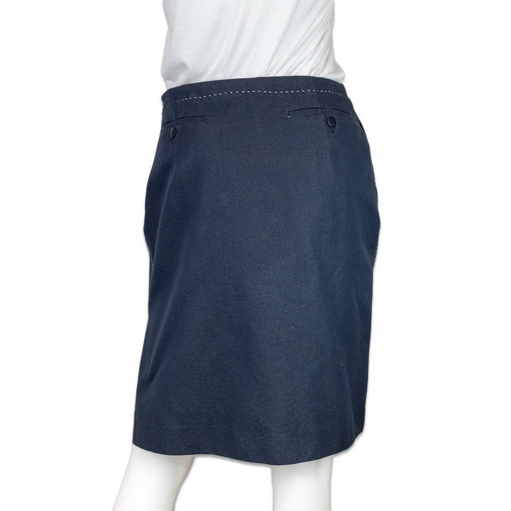 Max Mara Blue Denim Midi Skirt