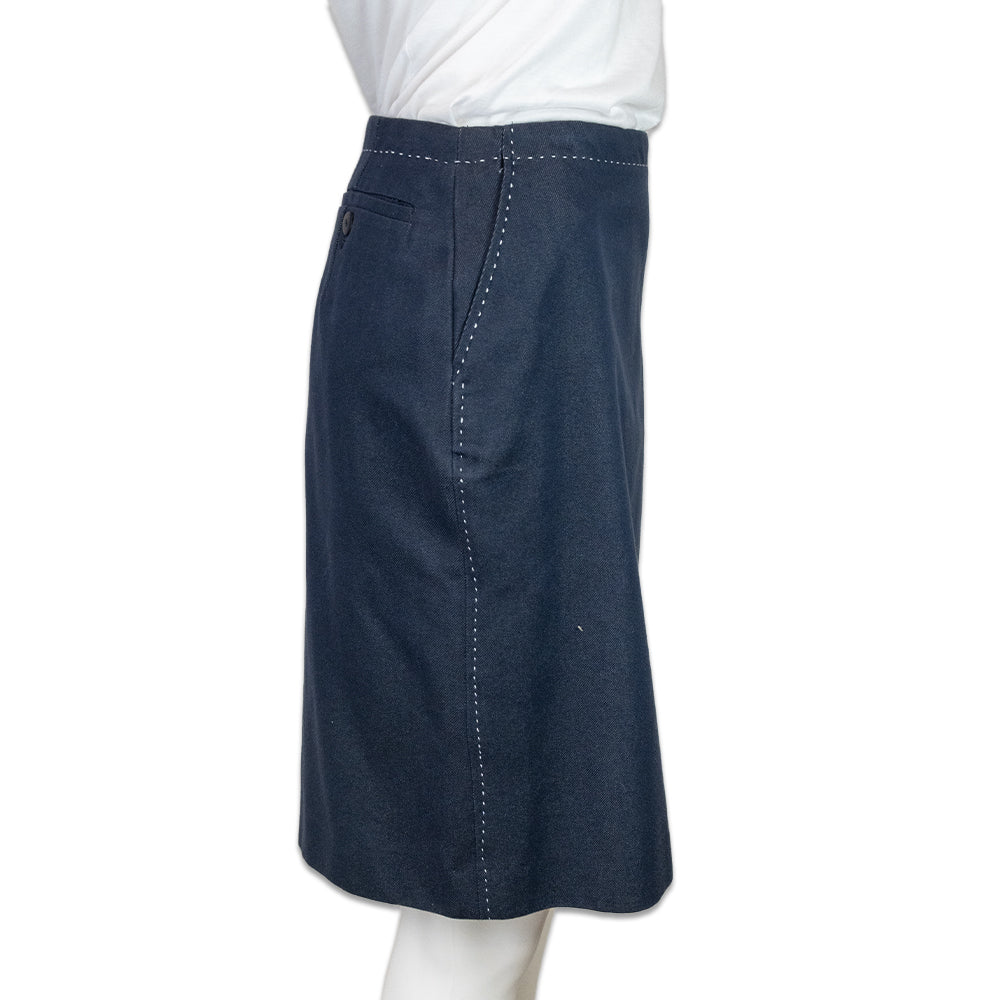 Max Mara Blue Denim Midi Skirt