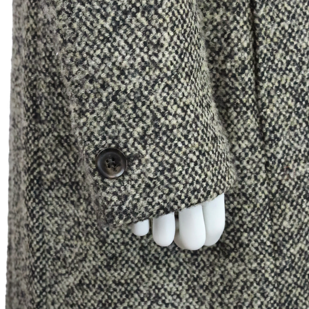 MaxMara Brown/Black Wool Tweed Coat