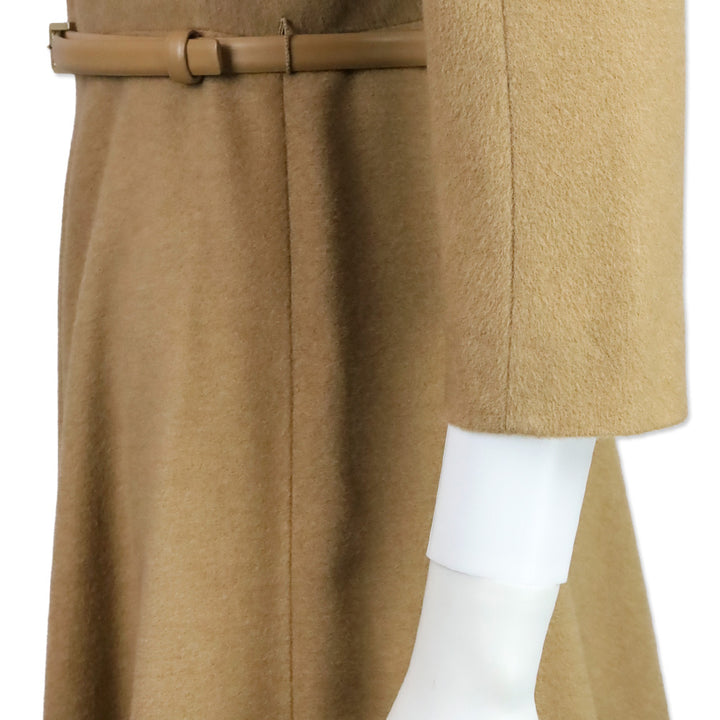Max Mara Camel Hair Belted Midi Dress