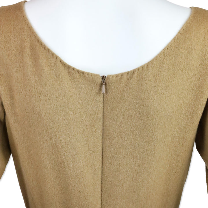 Max Mara Camel Hair Belted Midi Dress