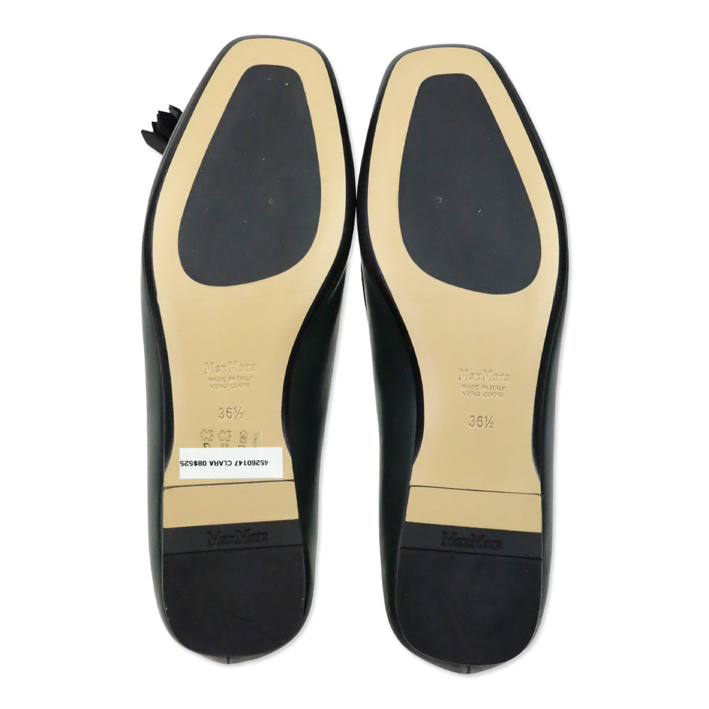 MaxMara Forest Green Tassel Clara Flat Loafer