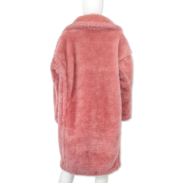Max Mara Pink Tedgirl Oversized Alpaca And Wool-blend Coat