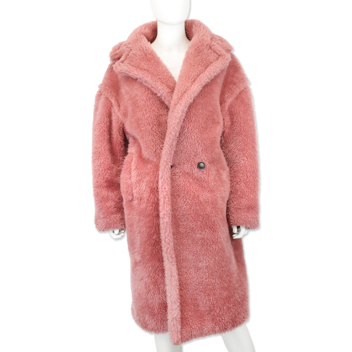 Max Mara Pink Tedgirl Oversized Alpaca And Wool-blend Coat
