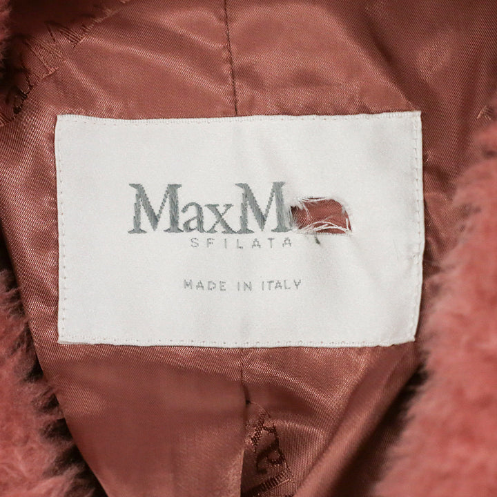 Max Mara Pink Tedgirl Oversized Alpaca And Wool-blend Coat